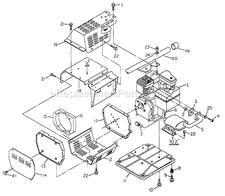 Page B Diagram and Parts List for 8714-0  Briggs and Stratton Generator